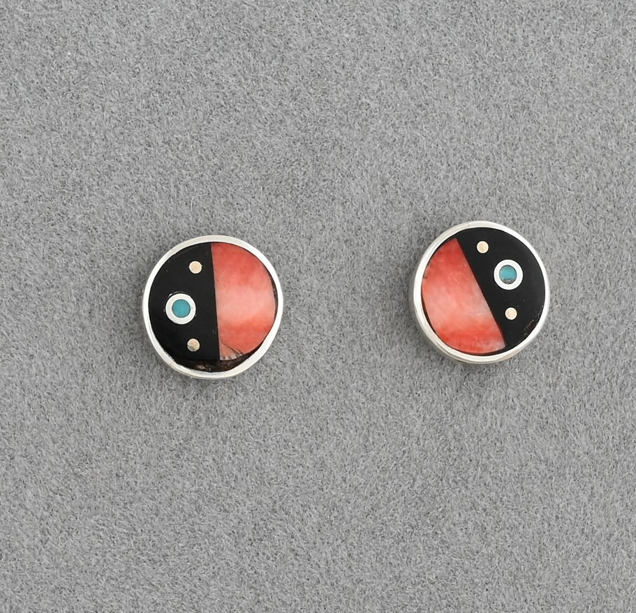 Earrings with Round Studs by Jimmy Poyer