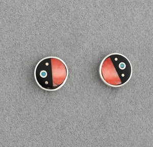 Earrings with Round Studs by Jimmy Poyer