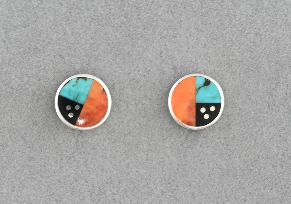 Earrings with Round Studs by Jimmy Poyer