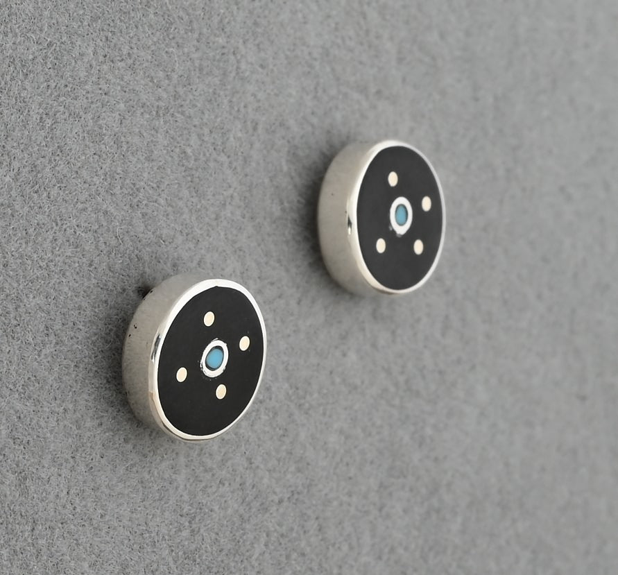 Earrings with Small Round Stud by Jimmy Poyer