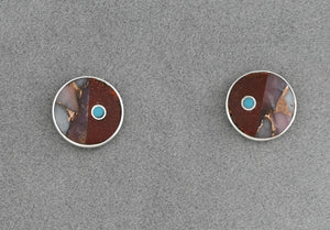 Earrings with Round Studs by Jimmy Poyer