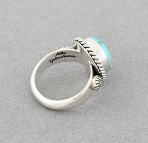 Ring with Sonoran Gold Turquoise by Artie Yellowhorse