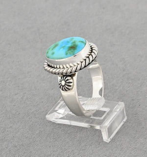Ring with Sonoran Gold Turquoise by Artie Yellowhorse