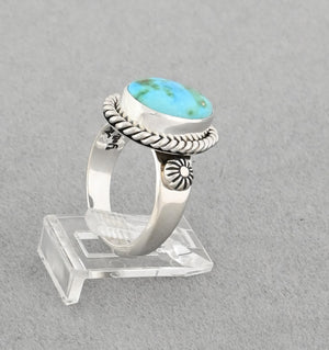 Ring with Sonoran Gold Turquoise by Artie Yellowhorse
