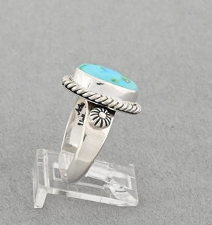Ring with Sonoran Gold Turquoise by Artie Yellowhorse