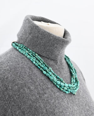 Necklace with Fox Turquoise Nuggets