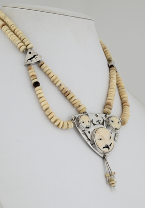 Wolf/Killer Whale Transformation Necklace by Denise Wallace