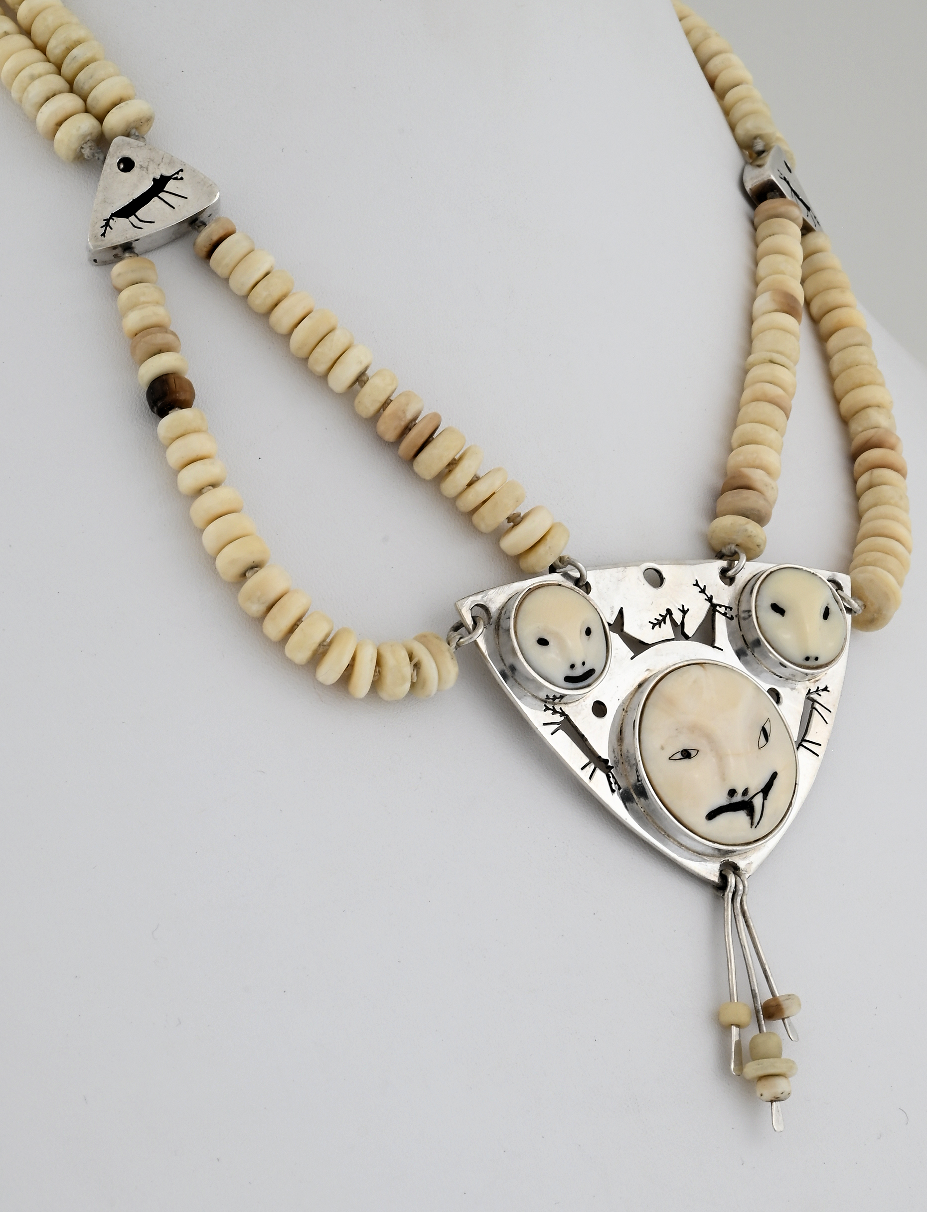 Wolf/Killer Whale Transformation Necklace by Denise Wallace