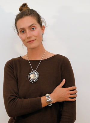 "Woman Of The Ages Mask II" Pin/Pendant by Denise Wallace