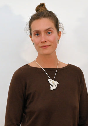 Denise Wallace Killer Whale Pendant with Seal (c.1988)