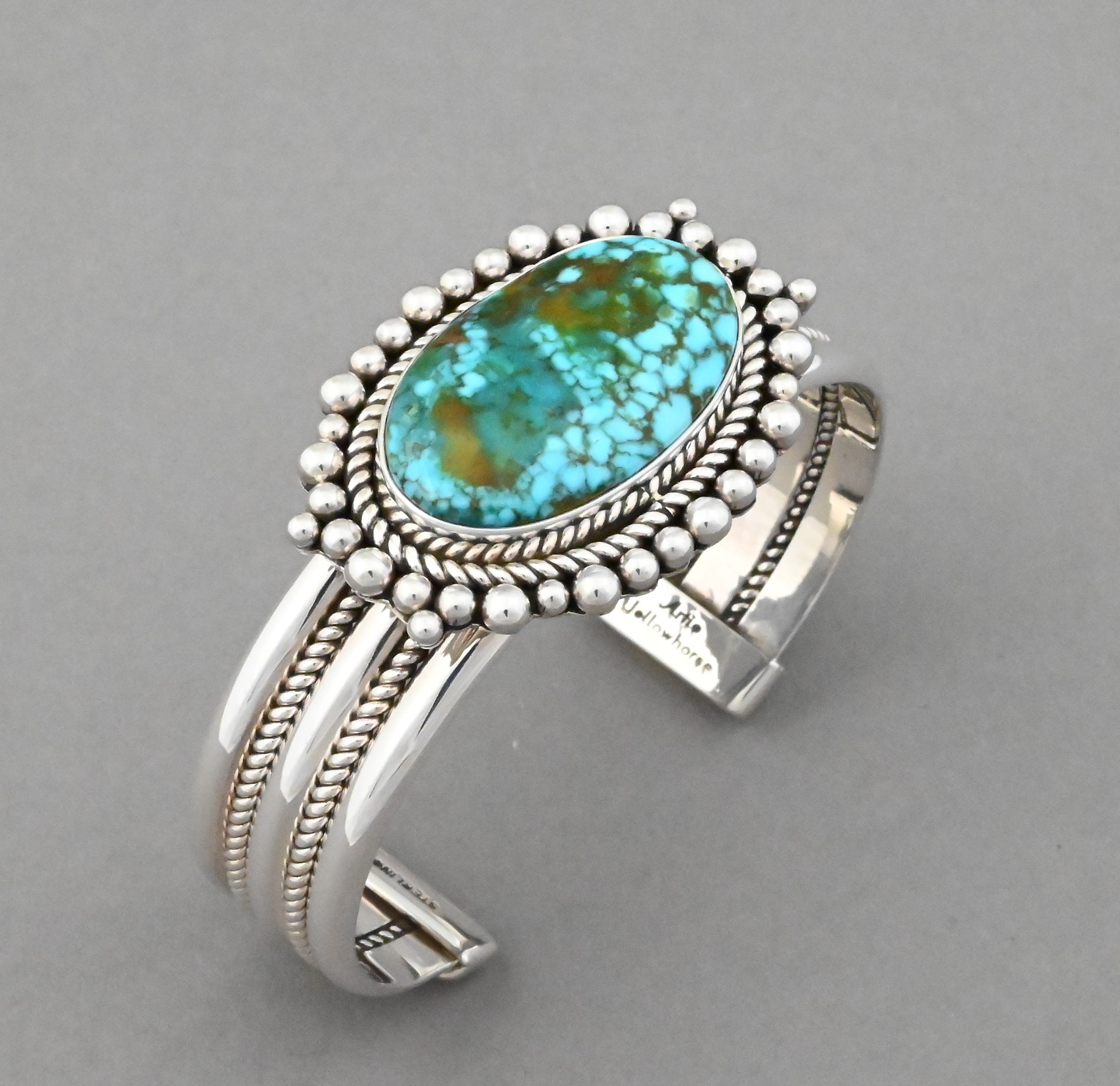 Bracelet with Kingman Turquoise by Artie Yellowhorse