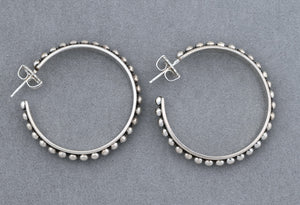 Earrings with Large Hoops by Artie Yellowhorse