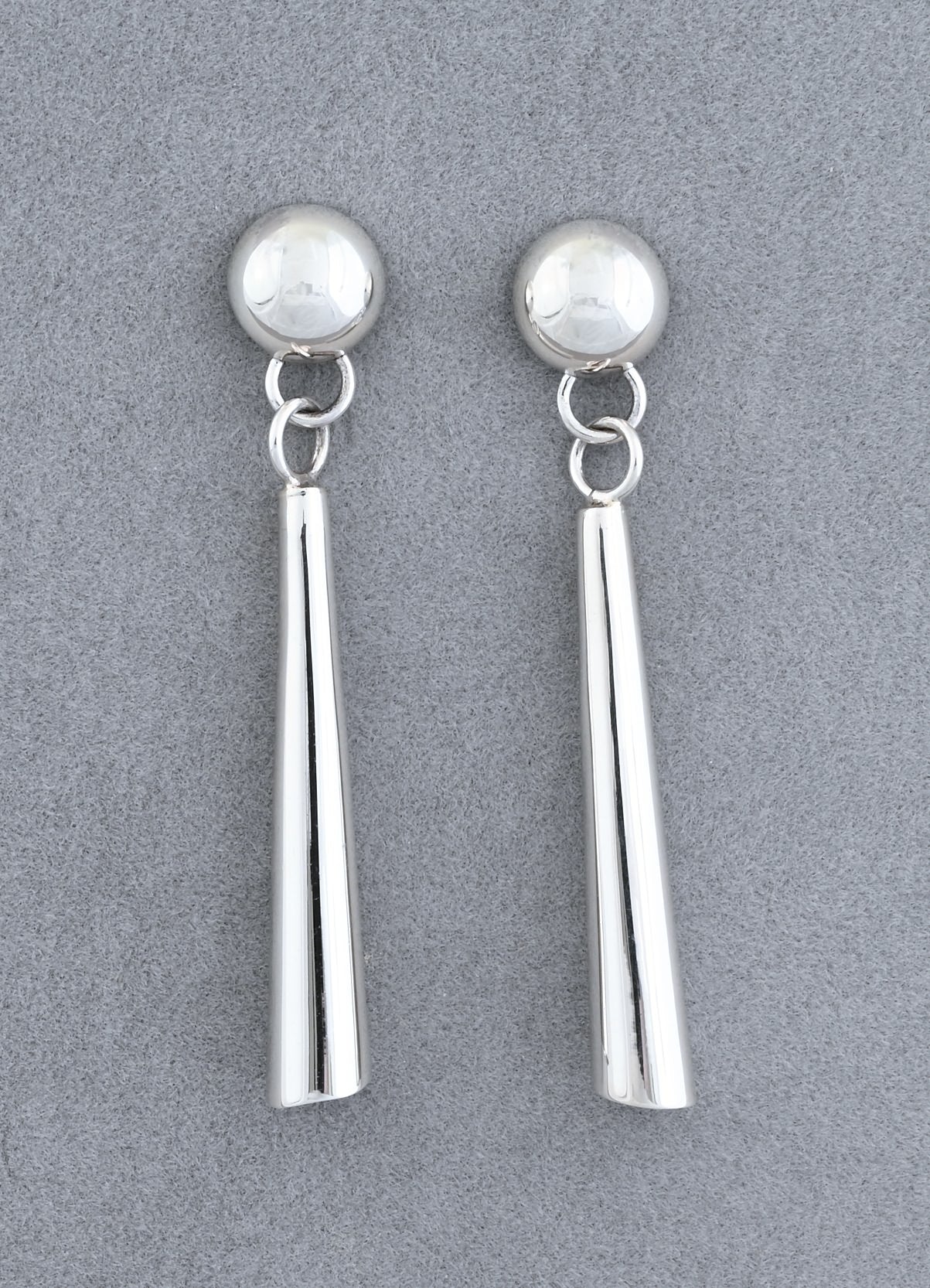 Earrings with Cylindrical Drop by Artie Yellowhorse