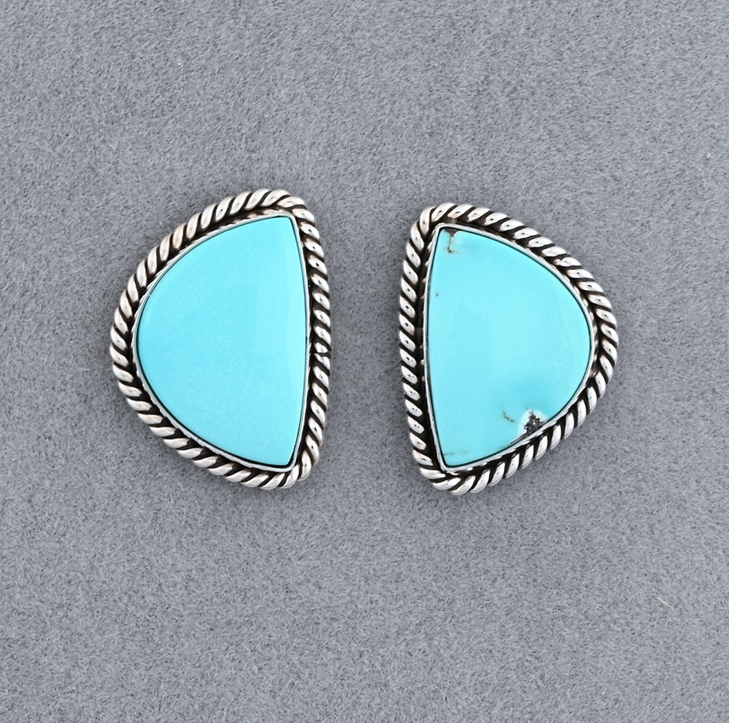 Earrings with Appaloosa Turquoise by Artie Yellowhorse
