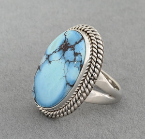 Ring with Golden Hills Turquoise by Artie Yellowhorse