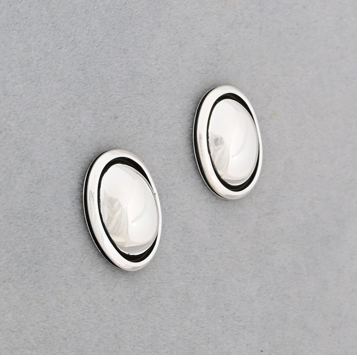Earrings with Oval Dome Posts by Artie Yellowhorse