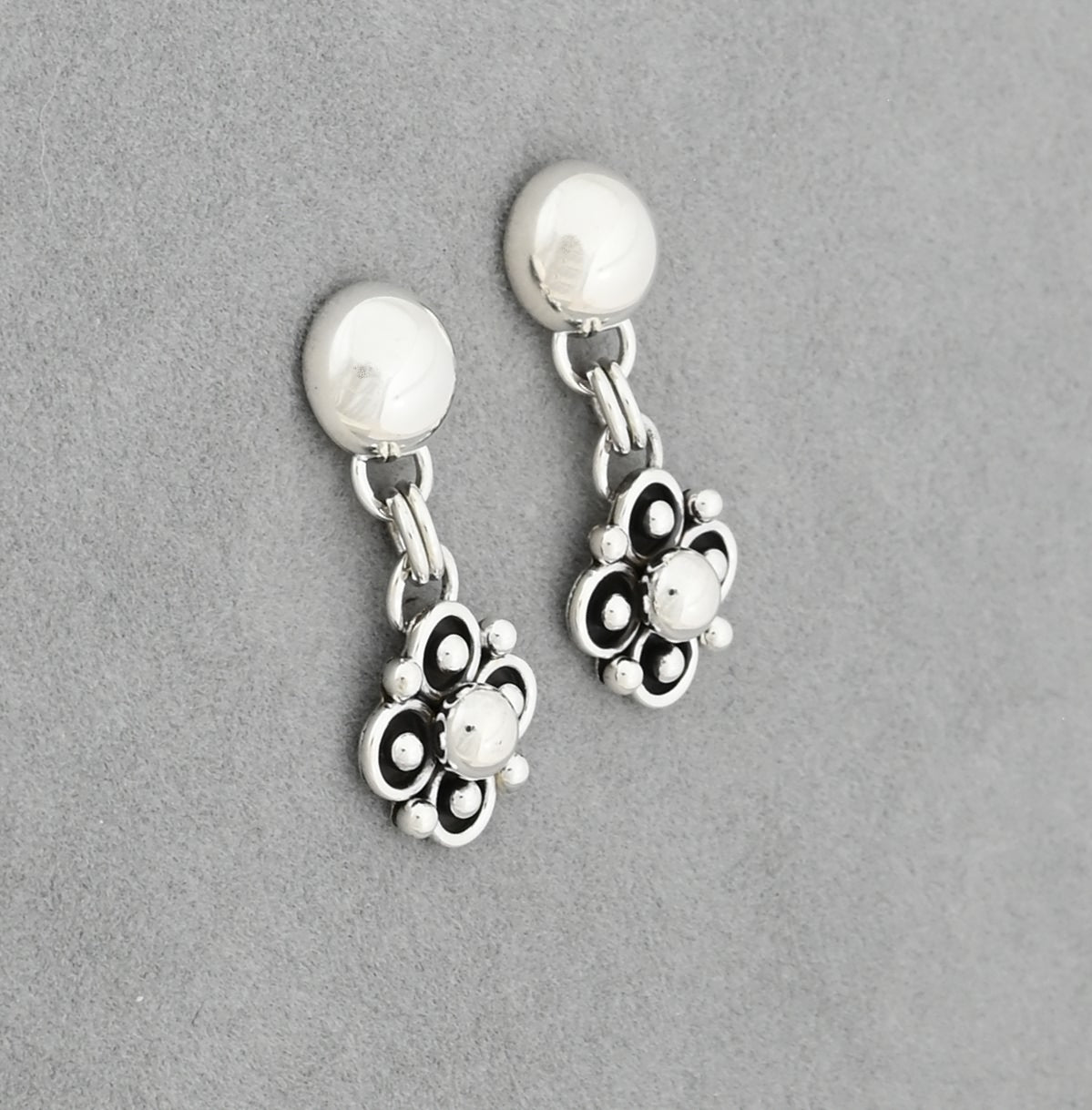 Earrings with Flower Drops by Artie Yellowhorse