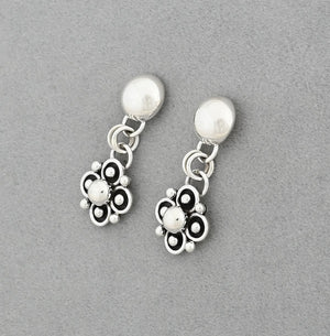 Earrings with Flower Drops by Artie Yellowhorse