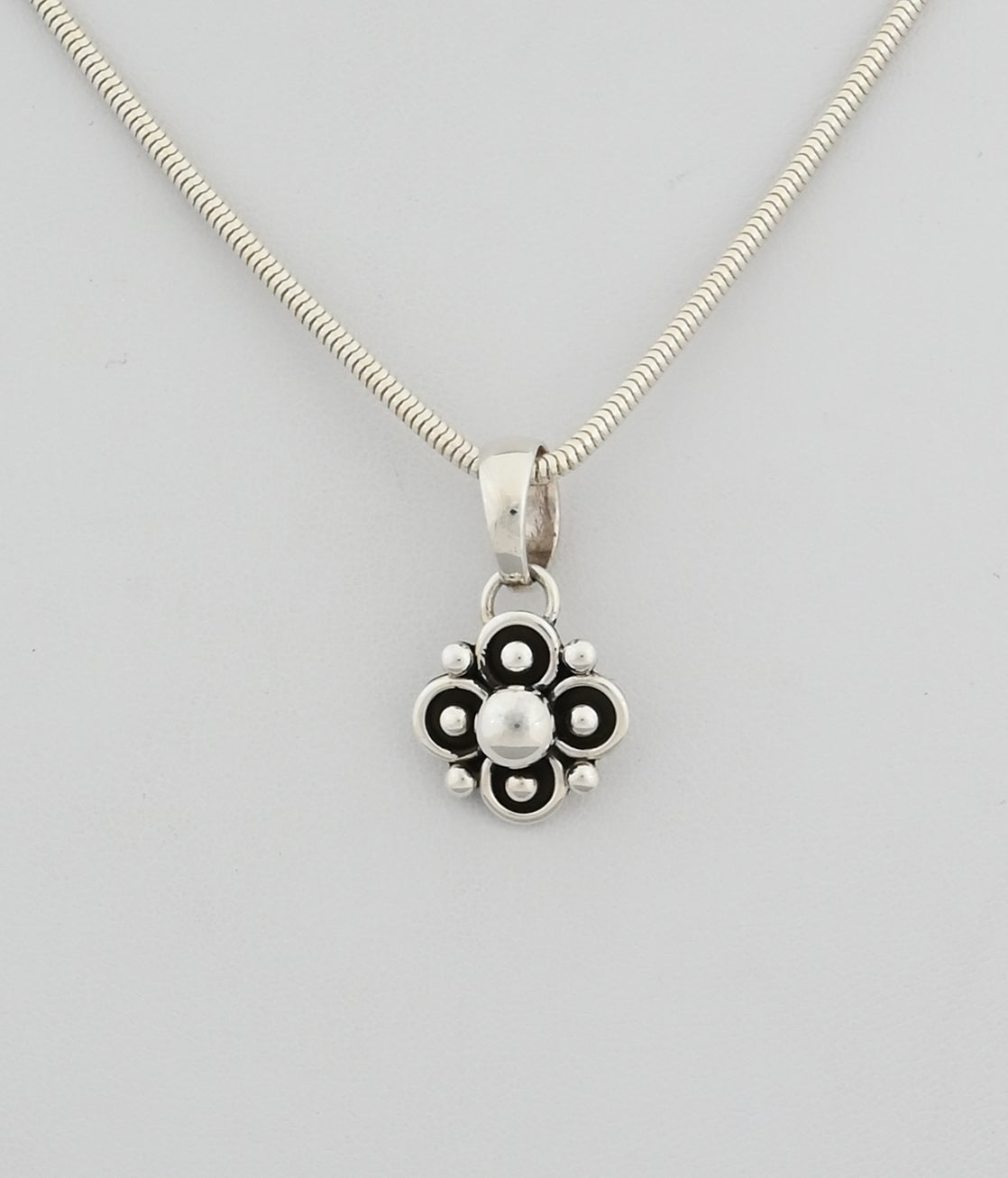 Pendant with Small Flower by Artie Yellowhorse