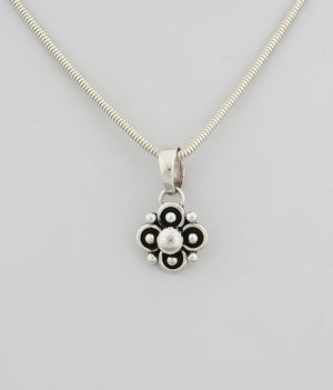Pendant with Small Flower by Artie Yellowhorse