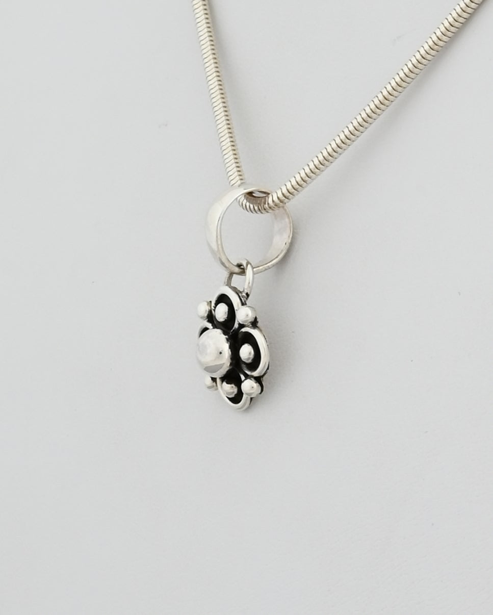 Pendant with Small Flower by Artie Yellowhorse