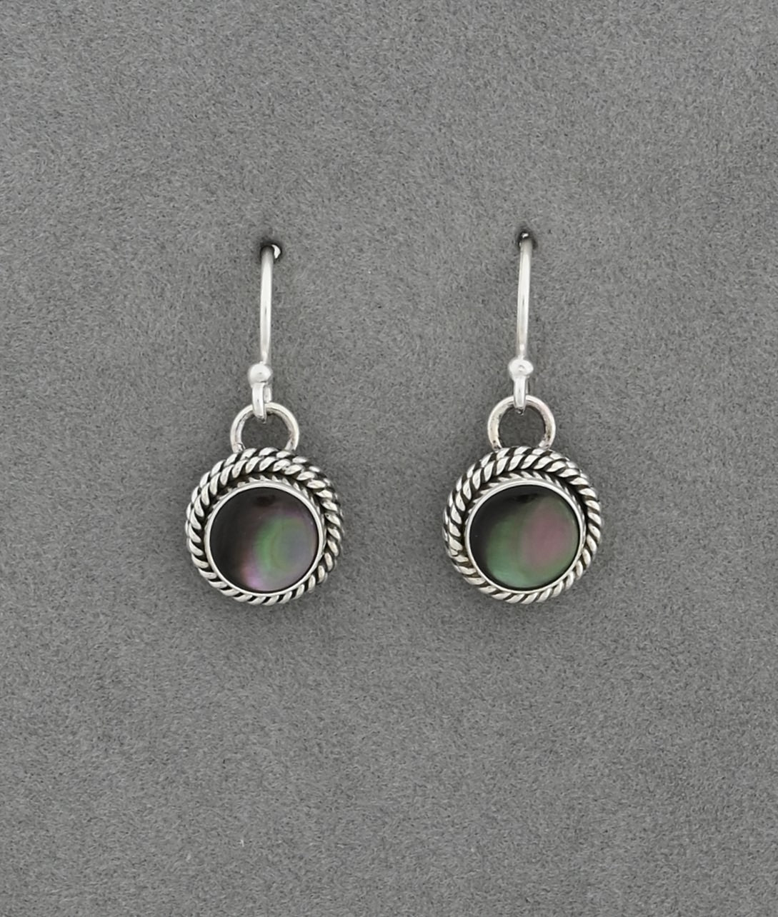 Earrings with Abalone Drops by Artie Yellowhorse (Small!)