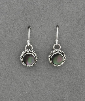Earrings with Abalone Drops by Artie Yellowhorse (Small!)