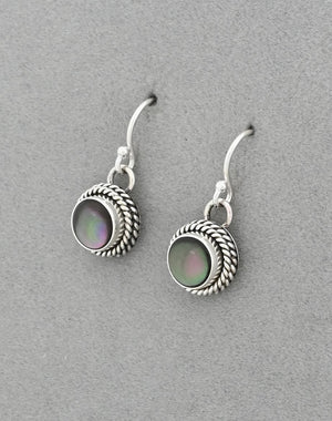 Earrings with Abalone Drops by Artie Yellowhorse (Small!)
