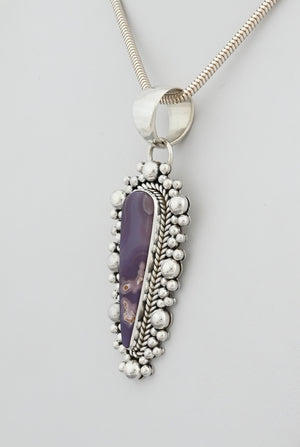 Pendant with Agua Nueva Agate by Artie Yellowhorse