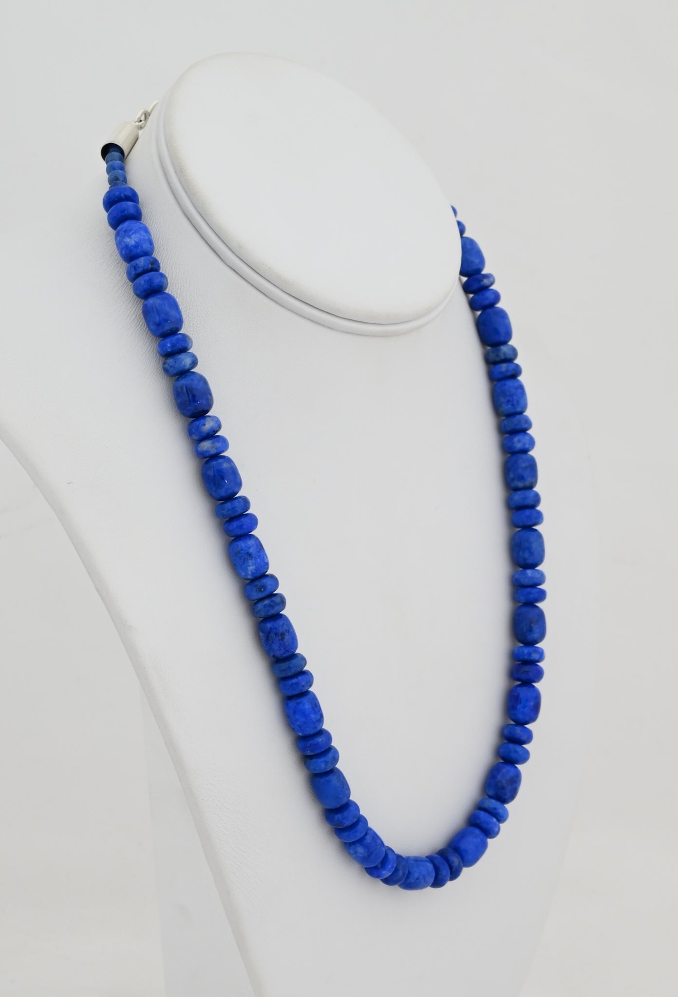 Necklace with Dark Denim Lapis Beads by Desiree Yellowhorse