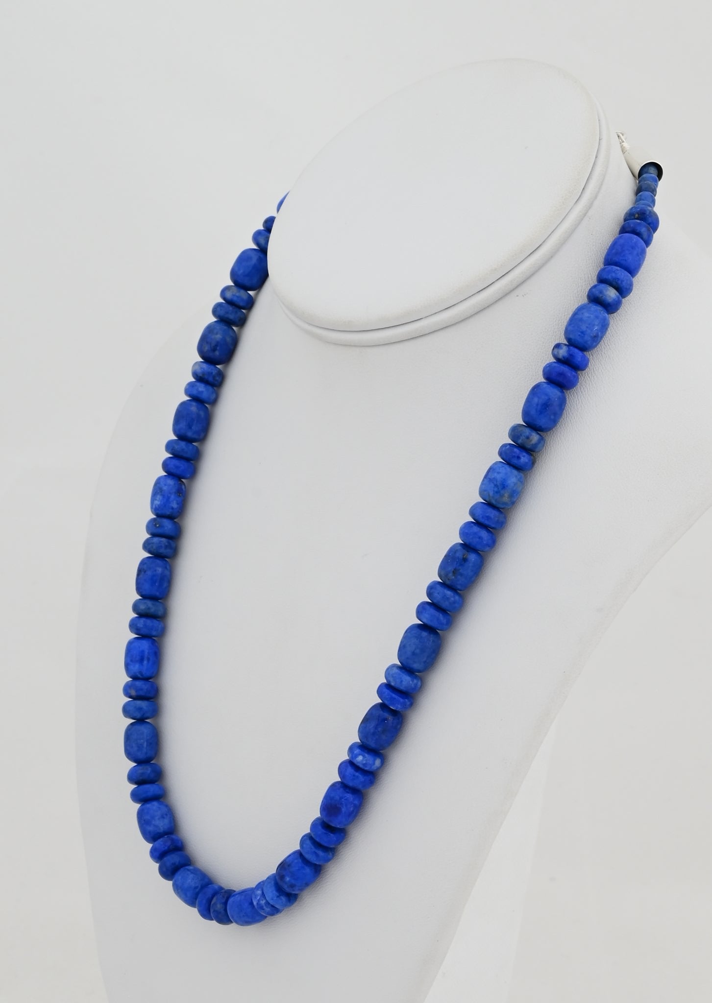 Necklace with Dark Denim Lapis Beads by Desiree Yellowhorse