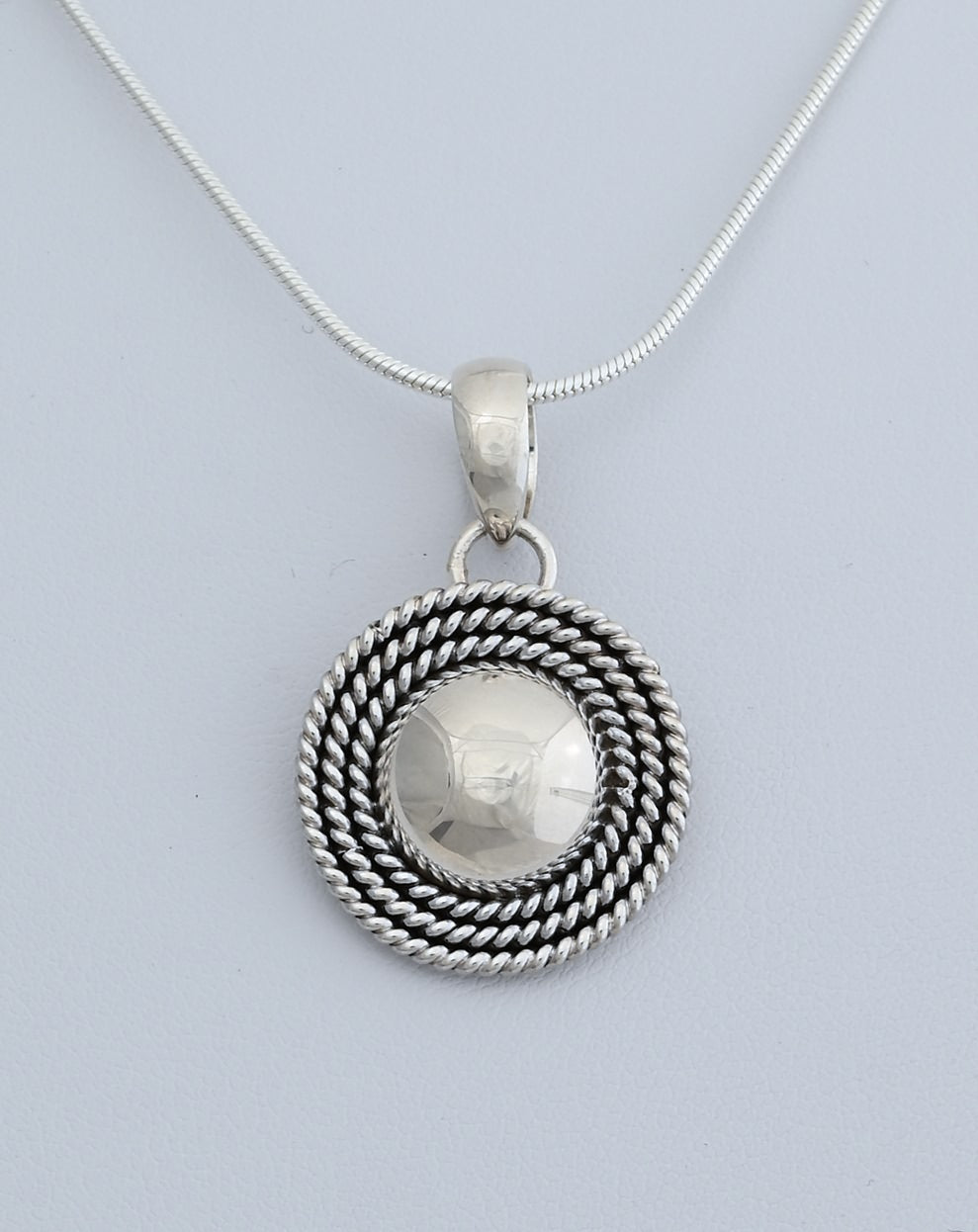 Pendant with Dome and Twists by Artie Yellowhorse