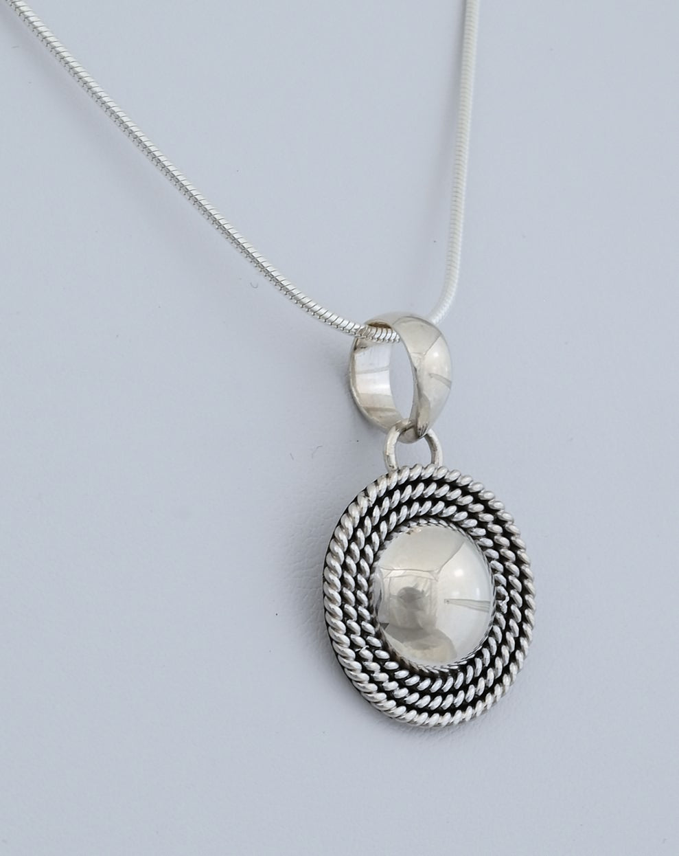 Pendant with Dome and Twists by Artie Yellowhorse