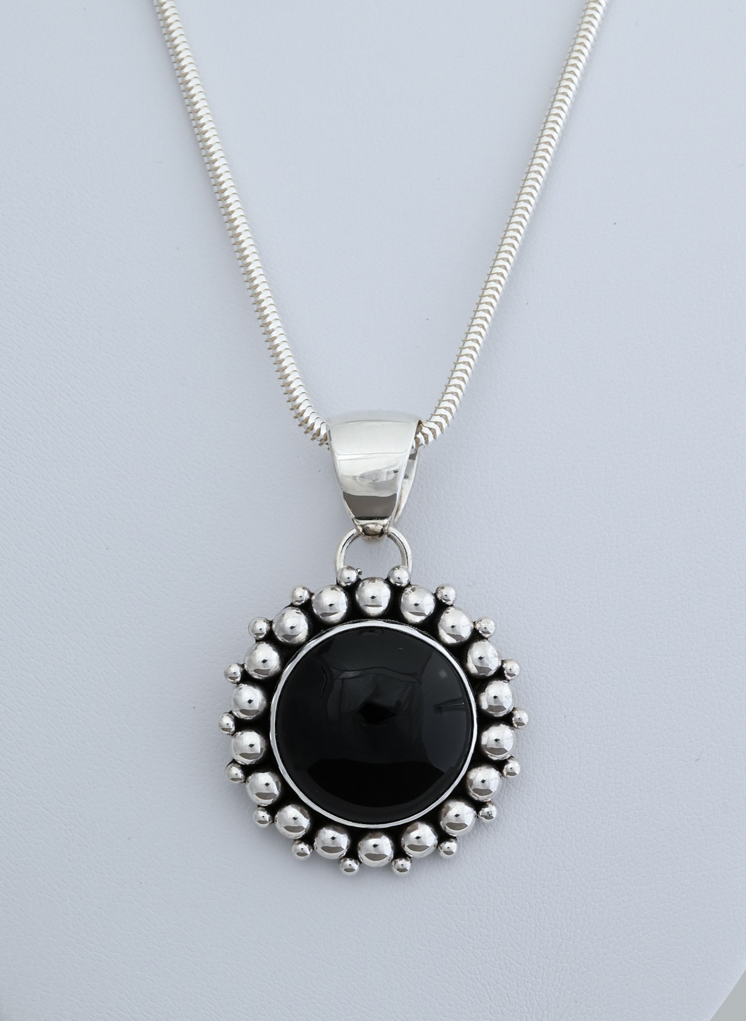 Pendant with Black Onyx by Artie Yellowhorse