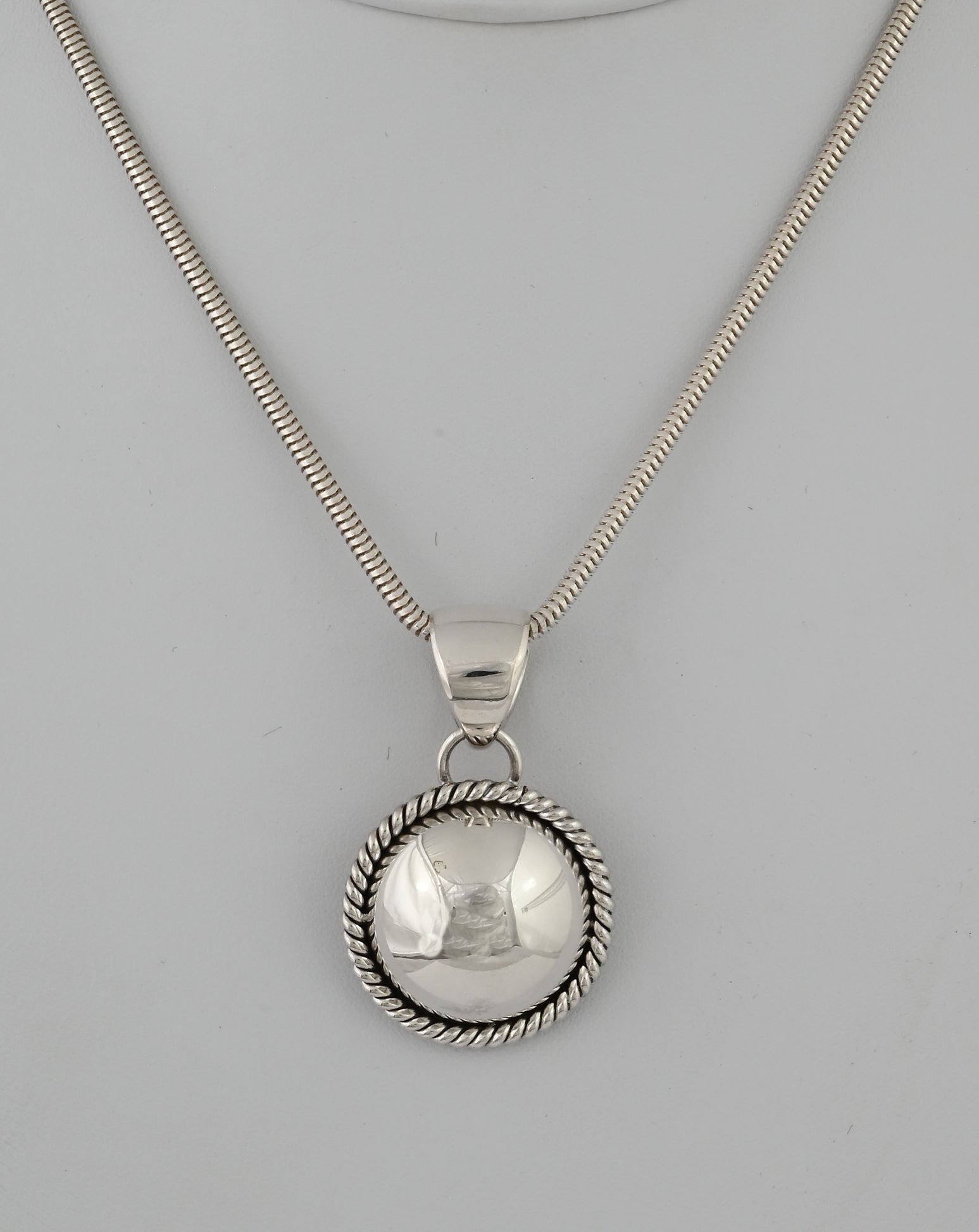 Pendant with Sterling Silver Dome by Artie Yellowhorse