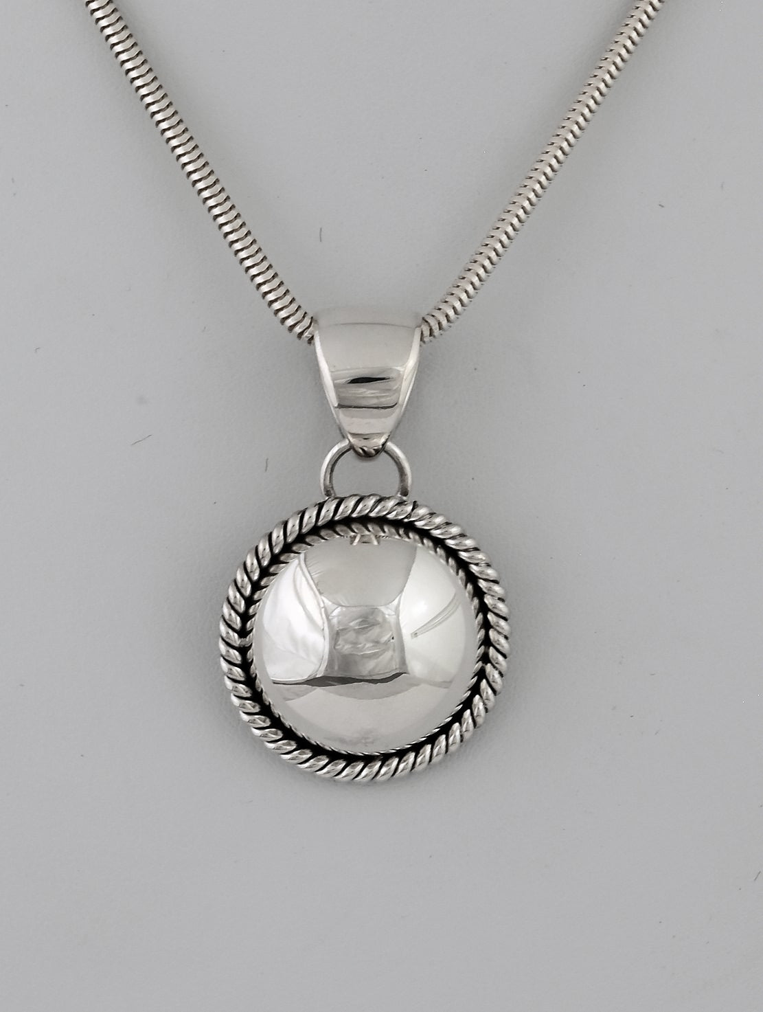 Pendant with Sterling Silver Dome by Artie Yellowhorse