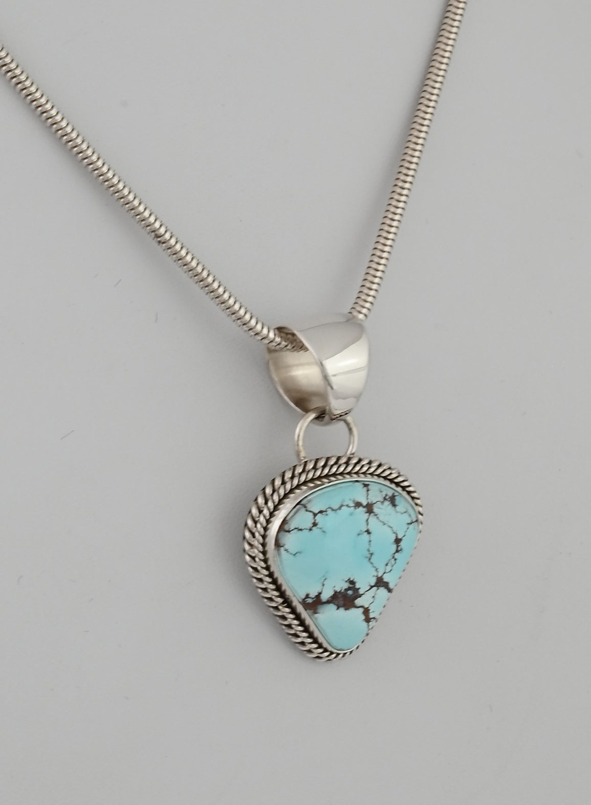 Pendant with Golden Hills Turquoise by Artie Yellowhorse