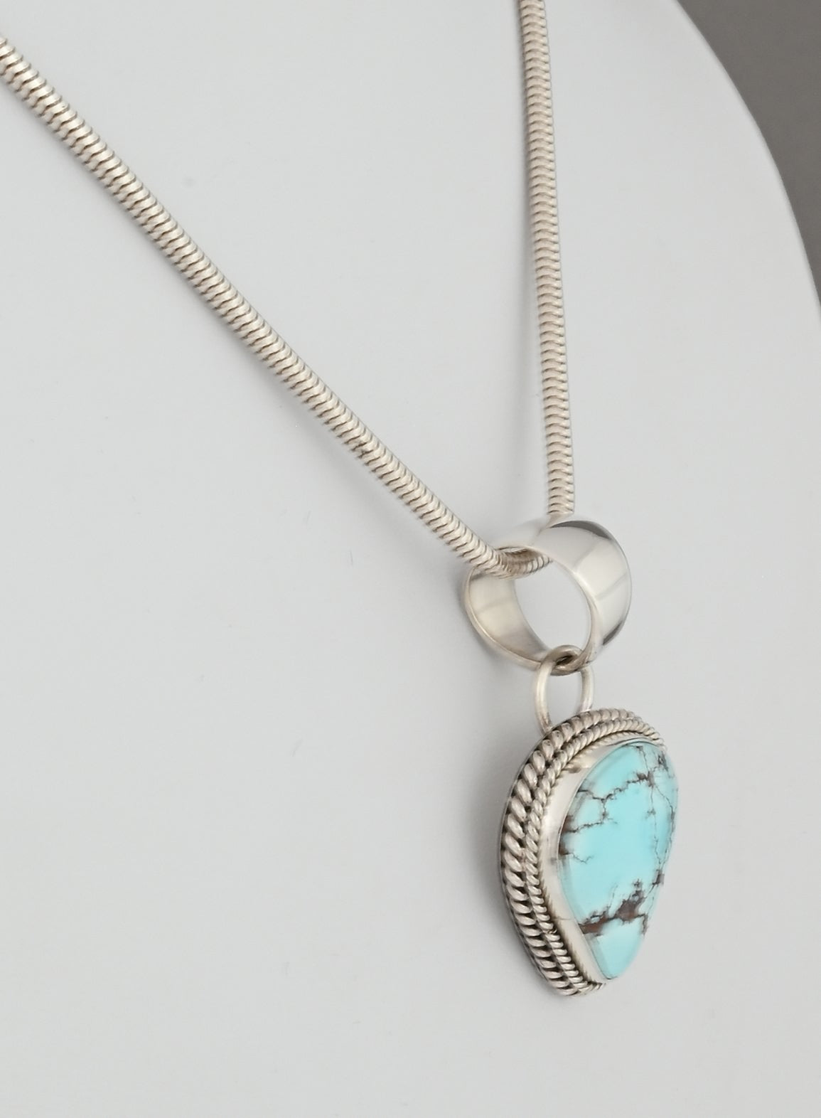 Pendant with Golden Hills Turquoise by Artie Yellowhorse