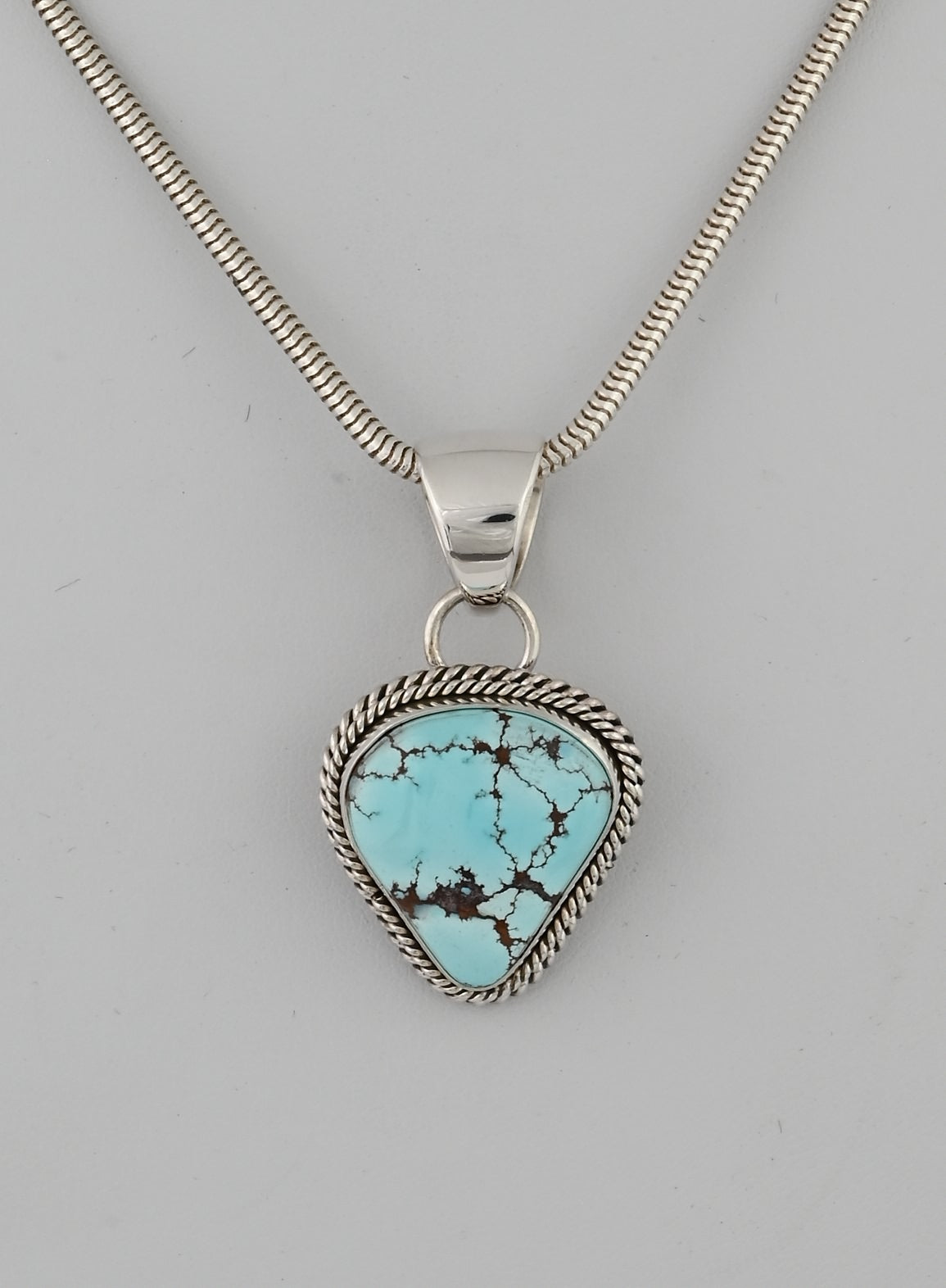 Pendant with Golden Hills Turquoise by Artie Yellowhorse