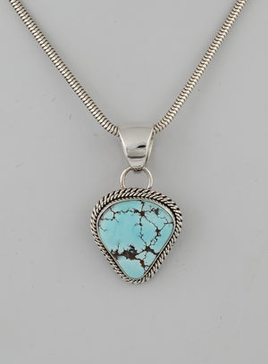 Pendant with Golden Hills Turquoise by Artie Yellowhorse