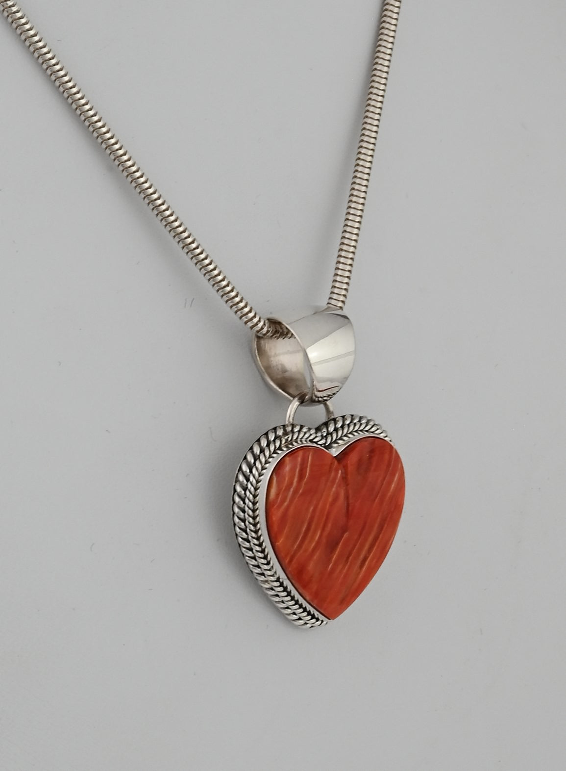 Pendant with Spiny Oyster Heart by Artie Yellowhorse