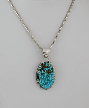 Pendant with Kingman Turquoise by Artie Yellowhorse