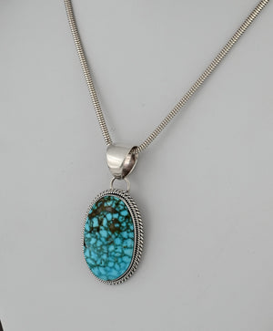 Pendant with Kingman Turquoise by Artie Yellowhorse