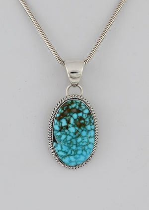 Pendant with Kingman Turquoise by Artie Yellowhorse