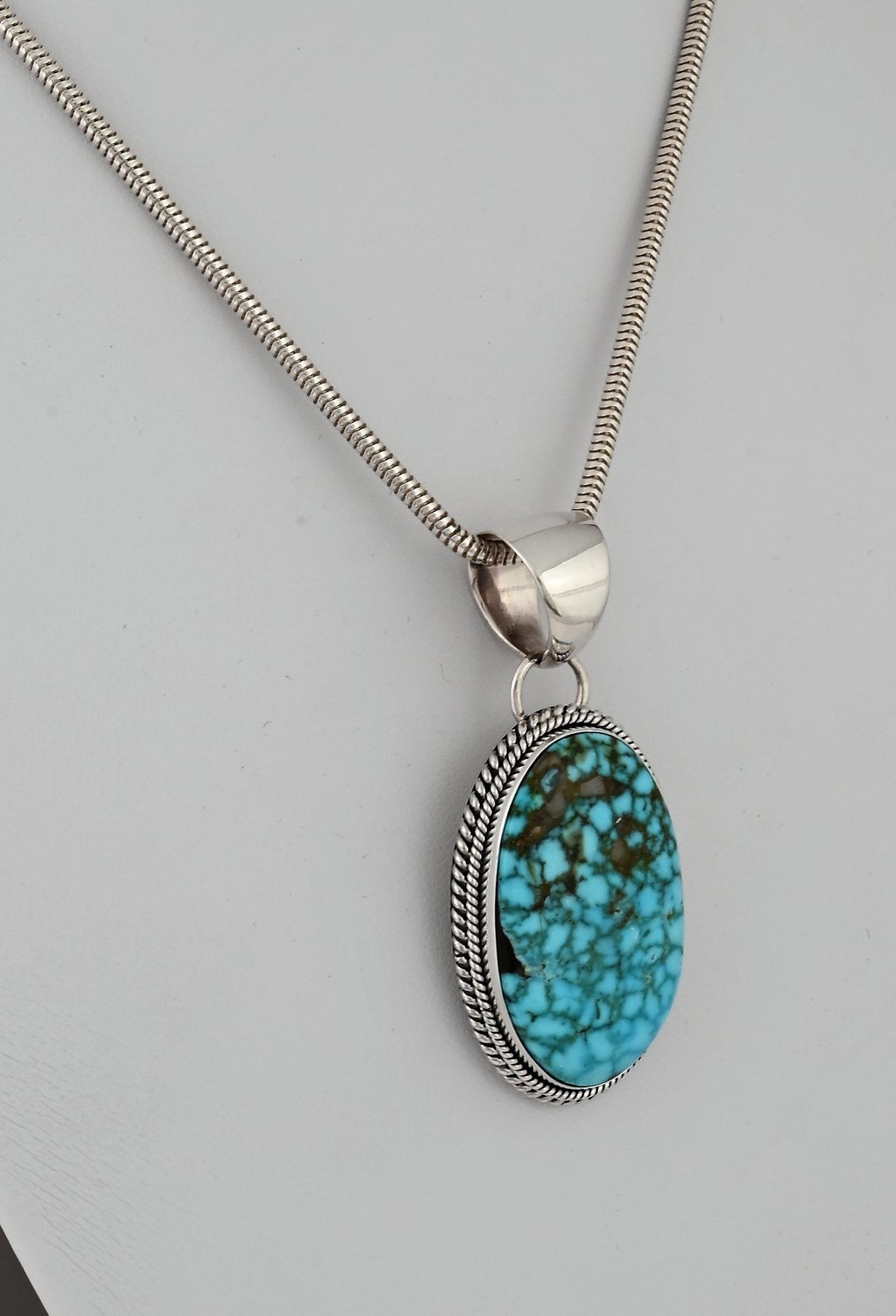 Pendant with Kingman Turquoise by Artie Yellowhorse