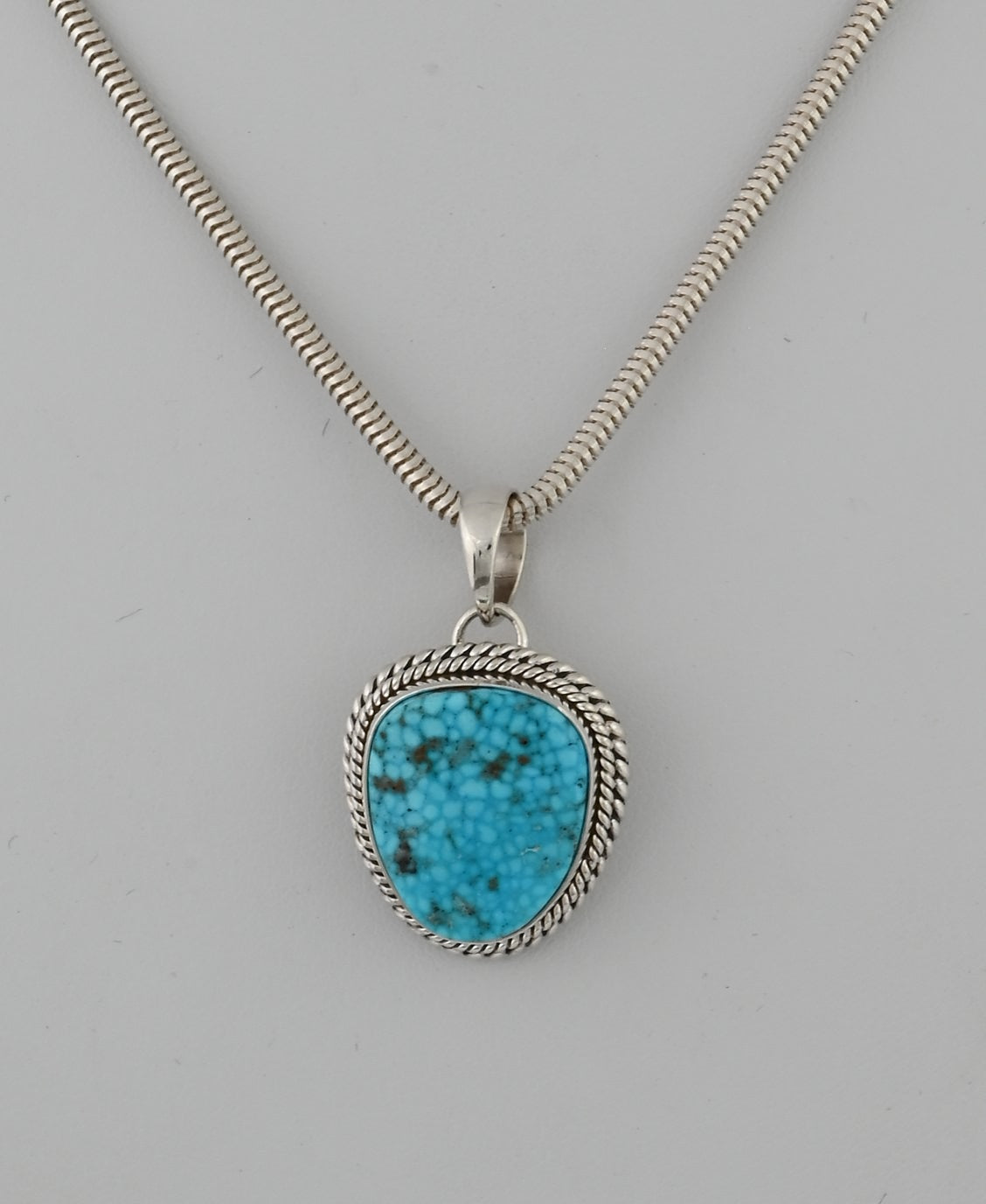 Pendant with Kingman Turquoise by Artie Yellowhorse