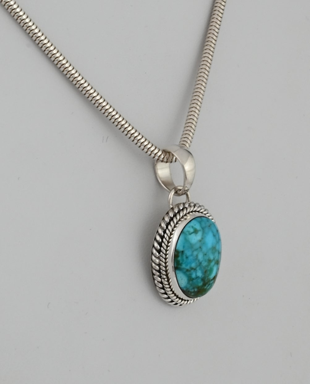 Pendant with Kingman Turquoise by Artie Yellowhorse