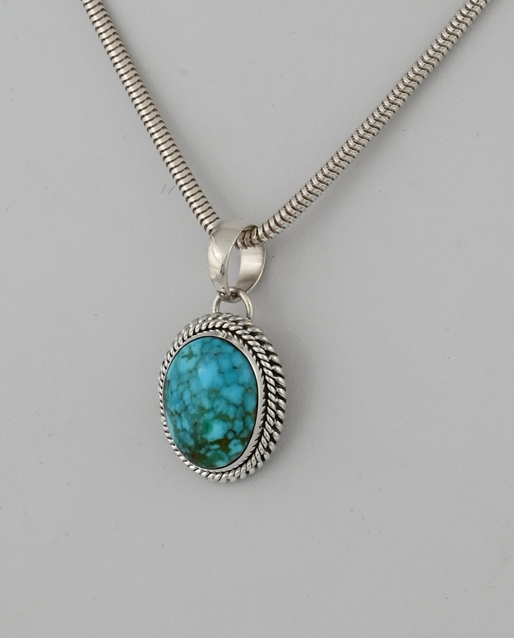 Pendant with Kingman Turquoise by Artie Yellowhorse