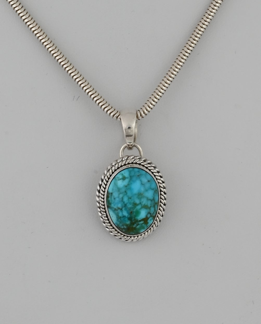 Pendant with Kingman Turquoise by Artie Yellowhorse