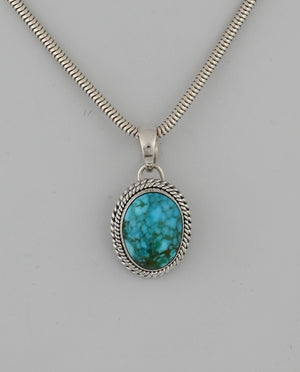 Pendant with Kingman Turquoise by Artie Yellowhorse